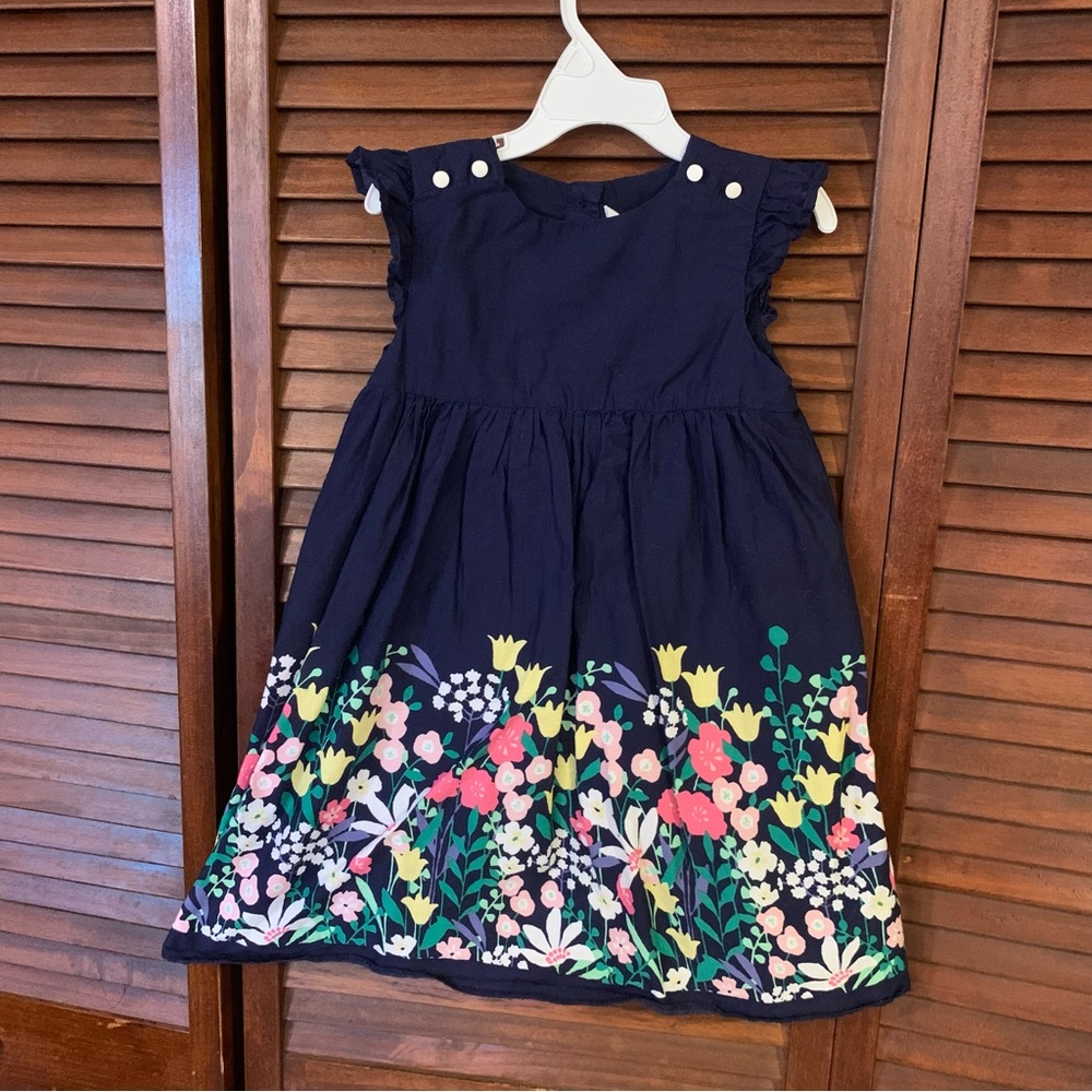 Janie and Jack Navy Blue Floral Dress